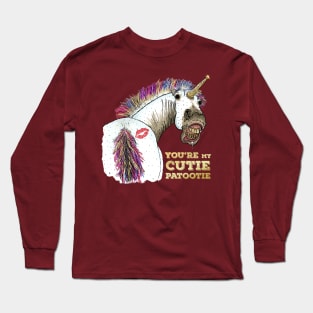 Flirty Weird Unicorn - Cutie Patootie Long Sleeve T-Shirt